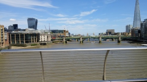 Diana and I walked across it and saw the London Tower Bridge down the river